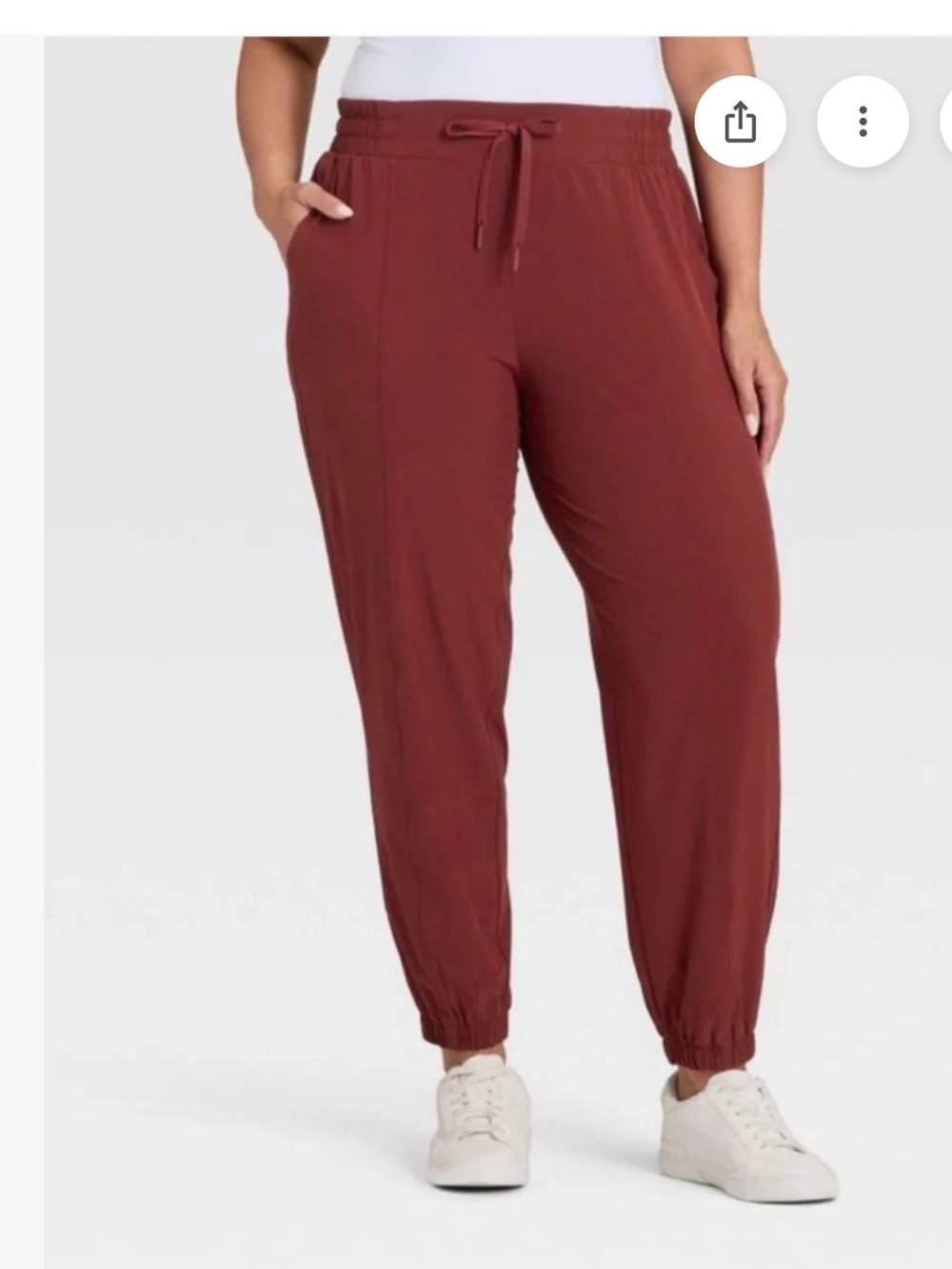 all in motion Women's Track Joggers in Brick Red - Picture 3 of 5